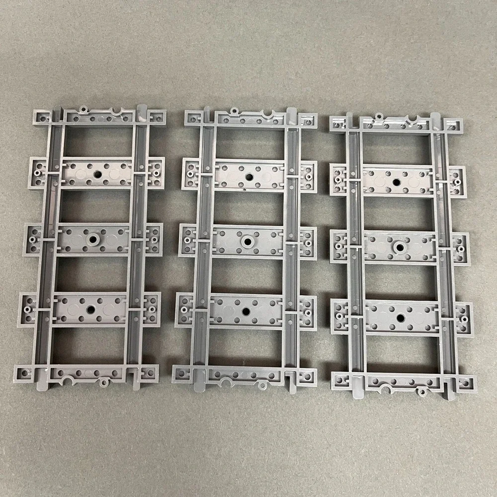 Lego 17275 Train Track Straight Gray Replacement Part Piece Lot of 3